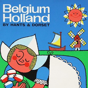 60s Belgium Holland Travel Poster by Harry Stevens